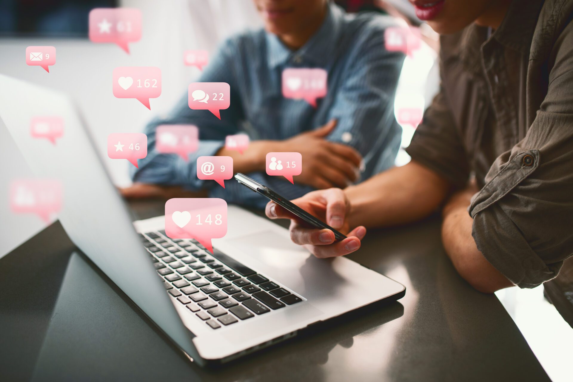 social media marketing Social media marketing - business post received positive reactions from clients